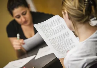 Students study together for classes